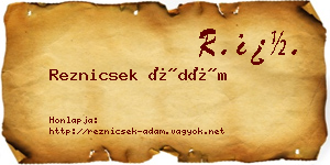 Reznicsek Ádám névjegykártya